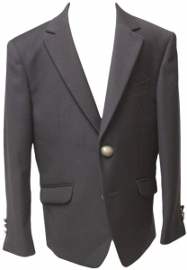 BOYS POLY/ VISCOUS BLAZER W/ METAL BOTTOMS (DARK NAVY)